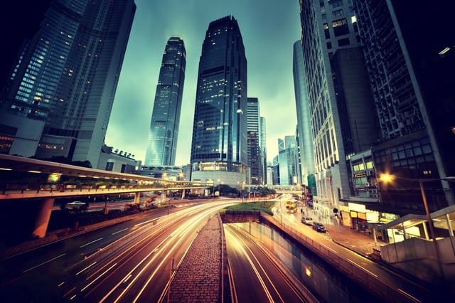 traffic in Hong Kong at sunset time.jpeg